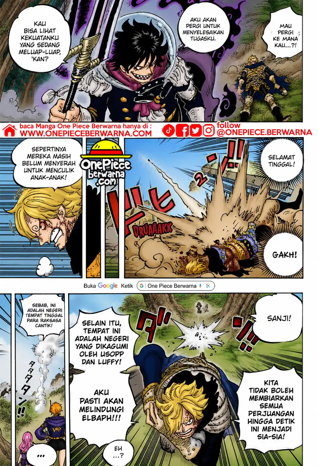 One Piece berwarna 1182 1183 1184 bahasa indonesia
